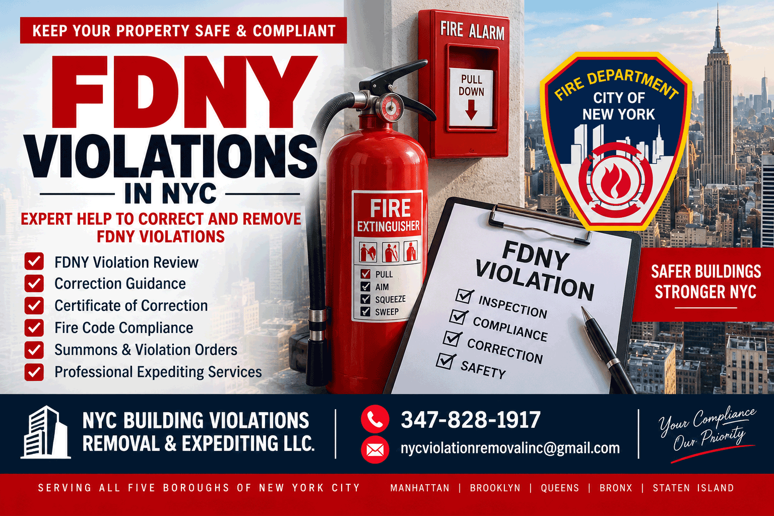 FDNY Violations in NYC: How to Correct and Remove Fire Code Violations